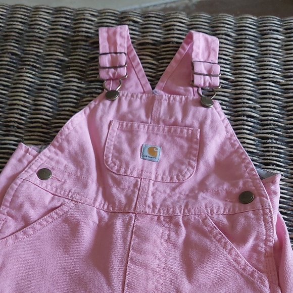 Carhartt Other - Carhartt Pink Flannel Lined Overalls